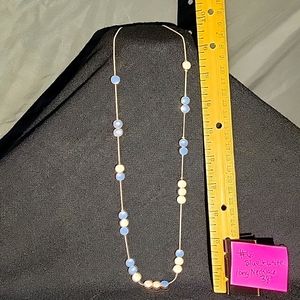 38" round flat beaded necklace
